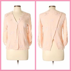 STITCH FIX | Alice Blue Blush Split-Back Blouse